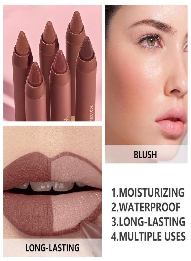 BINGBRUSH 2 in 1 Lip Liner and Lipstick Combo, Matte Lipstick Long Lasting Waterproof Lip Pencil Crayon, Smudge Proof Lip Stain,Hign Pigmented Women’s Makeup (03#Rose Mirage) - Image 4